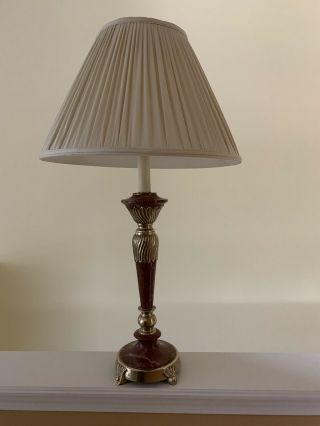 Vintage Frederick Cooper Marble And Brass Table Lamp