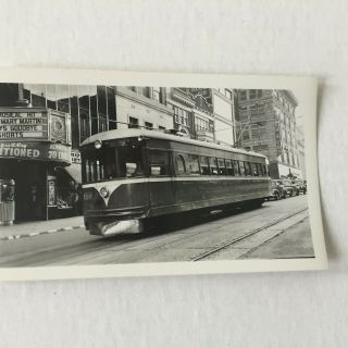 1941 Easton Limited Allentown Street Scene Movie Theatre Car Trolley Car Photo