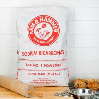 50 Lb Arm And Hammer Baking Soda Bulk Bag Sodium Bicarbonate Home Pantry Supply