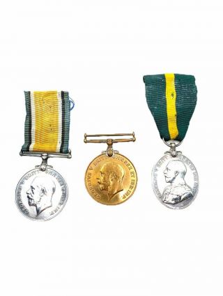 Ww1 British Territorial War Efficiency Medal Group 623 Sjt Am Wheeler Rw Kent R
