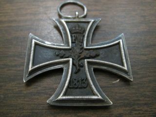 Early German Silver Wwi Iron Cross 1813 - 1914 Award Medal