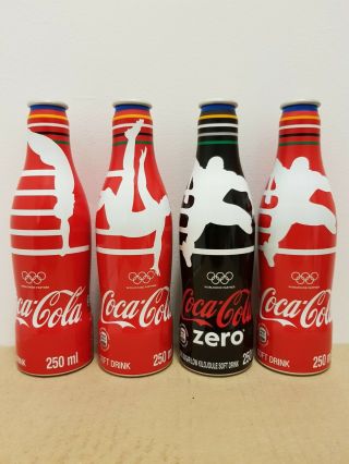 Never Filled 4 Coke Bottles Coca - Cola " Olympics " (south Africa) 2016