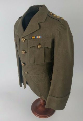 WWI WW1 British Army Scottish Seaforth Highlanders Tunic Named WWI Ribbons 1918 2