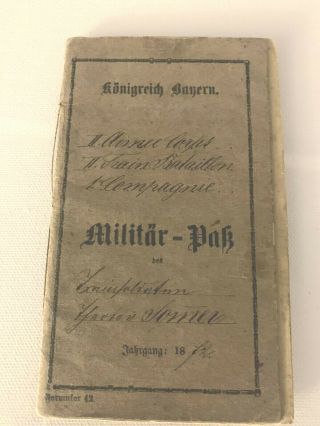 Bavarian Miltarpass 1872 11