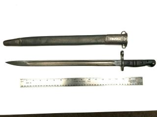 Winchester 1917 & 1897 Trench Gun Wwi Bayonet Dated 1917 W/1918 Date Scabbard