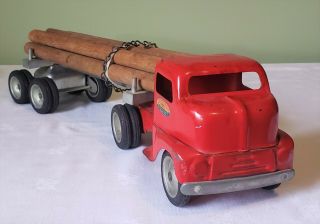 Early Tonka Toys Ford Coe Cab Log Hauler Tt Truck 50 