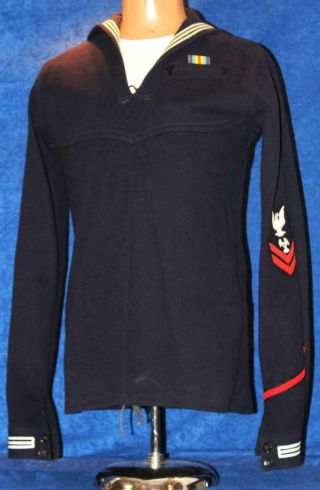 Wwi Us Navy Usn Enlisted 2nd Class E - 5 Machinist Mate Jumper Named No Damage