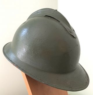 Wwii French Adrian Metal Military Helmet W/liner Marked 1942 V.  M.  C.  Ii Size 6 3/4