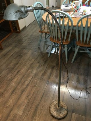 Vintage Industrial Gooseneck Metal Floor Lamp