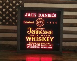 Jack Daniels Whiskey Led Sign Personalized,  Home Bar Pub Sign,  Lighted Sign