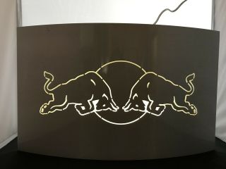 Red Bull Energy Drink Light Up Metal Sign 20 Inch X 12 Inch
