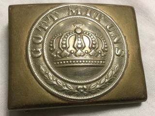 M1895 WWI Imperial German Army Uniform Belt Buckle Gott MIT Uns Prussian Crown 3