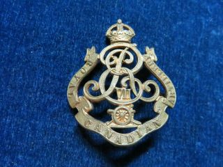Orig Pre Ww1 Cap Badge " Edward Vii " Royal Canadian Artillery C 1904