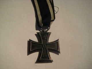 Old Iron Cross Second Class And Ribbon From Officer Marker Ko Magnetic