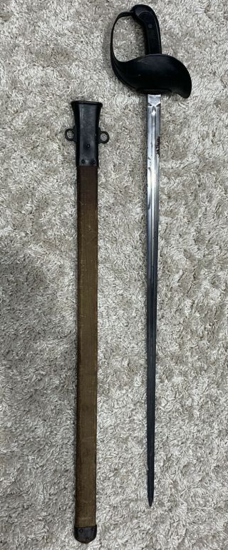 Us Wwi Cavalry Patton Saber Sword With Scabbard Dated 1918 L.  F.  & Co,