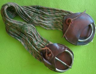 Vintage Western Saddle Cinch Cincha With Leather Guards Usable Nr