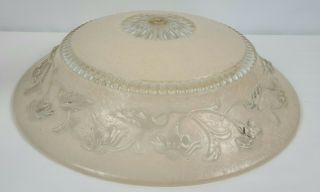 Vintage Glass Ceiling Fixture Lamp Light Shade Daisy Flower 16 Inch 5 in deep 2