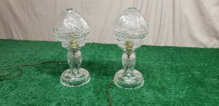 A Vintage Crystal Table Lamps 14 " Tall (bfeb - 08 - 084)