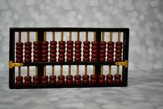 Lotus Flower Brand Chinese Abacus - 91 Beads Made In The Peoples Republic Of Chi