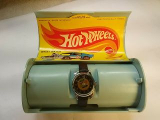 1970 Bradley Hot Wheels Sports Watch.  Case,  Band And Insert.