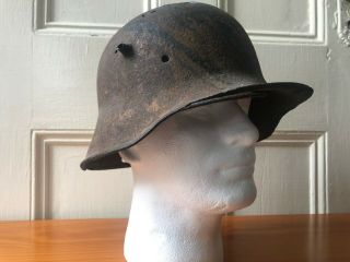 Wwi German M1918 Stahlhelm Ww1 Helmet Dug Relic