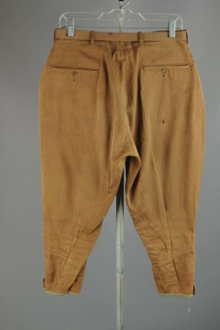 Vtg Men ' s WWI 1910s US Army Cotton Breeches 30x21.  5 Jodhpurs Pants WW1 6730 2