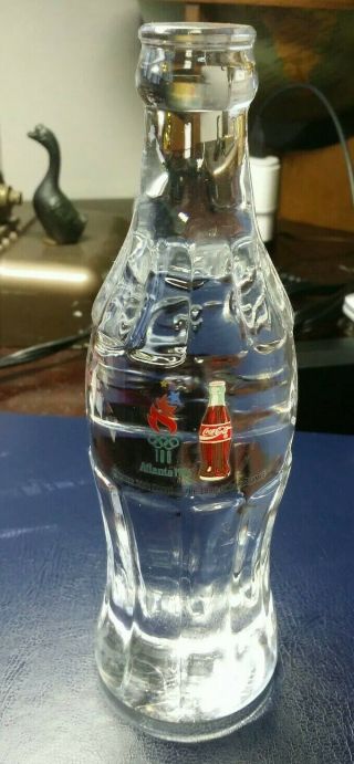 Crystal Coca - Cola Bottle 96 Centennial Olympic Games Atlanta Crystal Coke Bottle