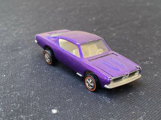 Hot Wheels Redline Custom Barracuda 1967 Usa Purple /white Int - Near