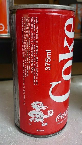 Collectable Coca Cola Cans: Kickaburra Youth World Cup Soccer: Goalie