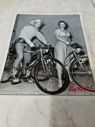 Vintage Roy Rogers Dale Evans Black - And - White 8 X 10 Photo Pictures Schwinn Tv