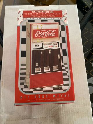 Rare Vintage Coca - Cola Die Cast Vending Machine Musical Bank 1996