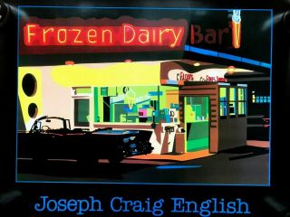 Joseph Craig English " Frozen Dairy Bar " Lithograph Poster Vibrant Colors