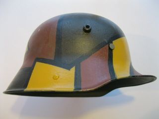 German Ww1 M - 1916 / 17 Stormtrooper Camouflage Steel Helmet Tj 66