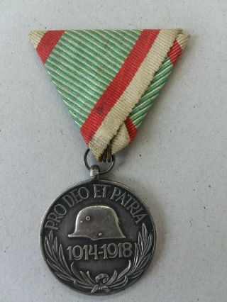 Hungary 1914 - 1918 Wwi Commemorative Veteran Medal,  " Pro Deo Et Patria ".