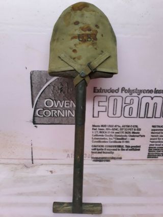 Ww1 1917 Shovel T - Handle Us Shovel Entrenching Tool With Cover