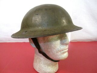 Wwi Era Us Army Aef M1917 Helmet Complete With Liner & Chin Strap - 2