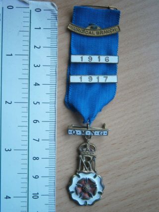 Qmng Queen Mary Needlework Guild Badge Medal Order Wwi World War I 1916 1917