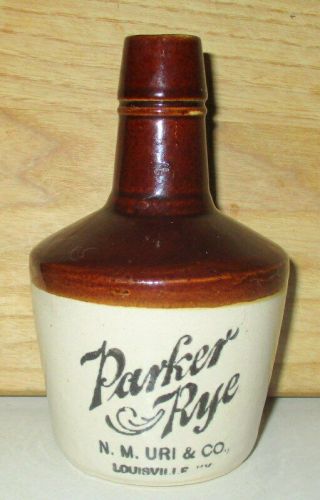 Antique Parker Rye - N.  M.  Uri & Co; Louisville,  Ky.  Stoneware Whiskey Jug