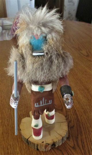 Authentic Signed Vintage Carved Wooden Native American Kachina Doll Dancer