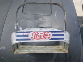 Vintage Metal Pepsi Cola Bottle Carrier