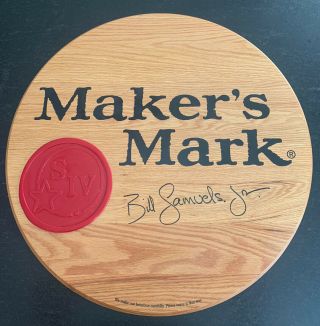 Makers Mark Bourbon Barrel - 21” Oak Wood Sign With Wax Seal