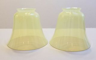 Yellow Opalescent Vaseline Glass Bell - Shaped Light Lamp Shades