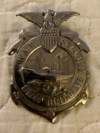 Wwi Numbered War Service Ship Building Badge