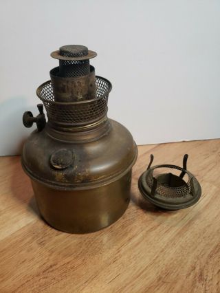 B&h Bradley & Hubbard Brass Oil Lamp Part Flame Spreader Patented 1896