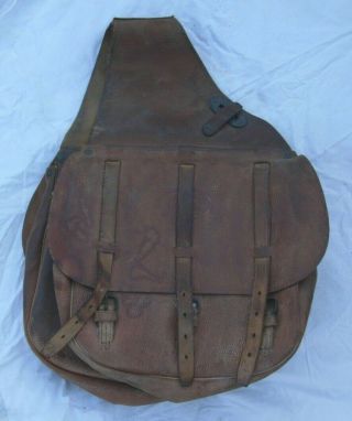 Ww1 Us Army Leather Saddlebags - Mounted / Cavalry Troops