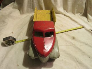 RARE ANTIQUE MARX or BUDDY - L TRUCK 1940s PRESSED STEEL PAINT 3