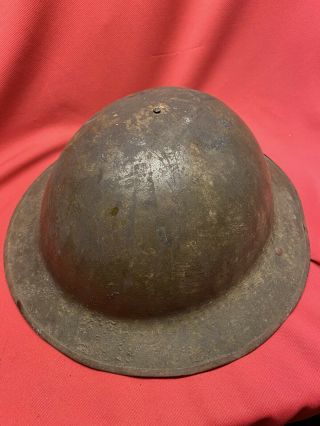 WW1 WWI British Army Brodie Helmet Marked D/F6 Dixon Firth 2