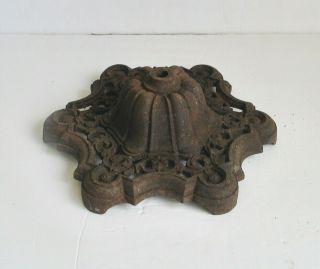 Antique Cast Metal Floor Table Lamp Base Victorian Ornate Shabby Chic Steampunk