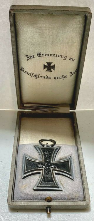 Wwi German Iron Cross & Honor Medal Fw 1813 - W 1914 W/original Box N Or A Z On