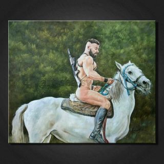 Oil Painting Art Nude Male 100 Hand - Painted On Canvas 24x20 Inch " 114